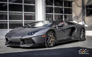 Lamborghini Aventador Roadster by Novitec Rosso and CEC Wheels 2014 года